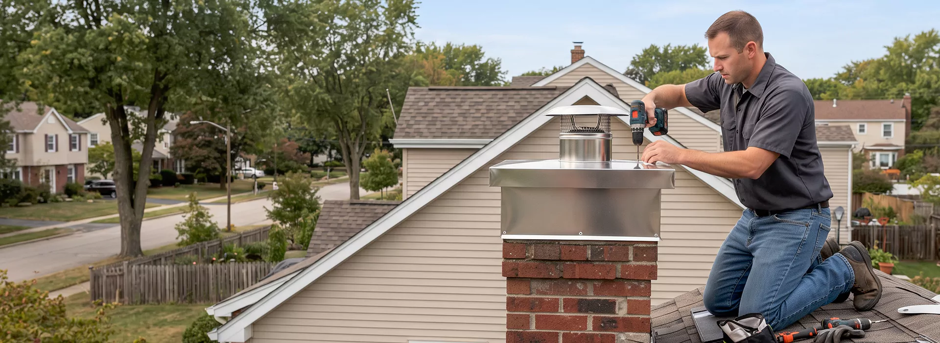 Chimney Chase Cover Installation South Gate, CA