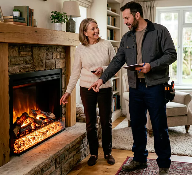 Why South Gate Homeowners Choose Our Electric Fireplace Embers Team?