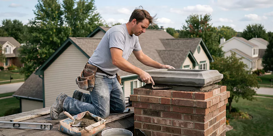 Stone Chimney Crown Installation South Gate