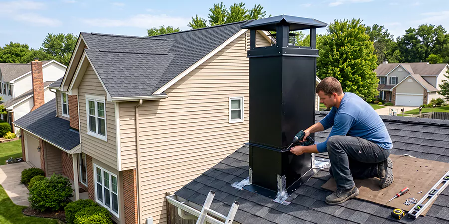 Prefab Chimney Chase Installation South Gate